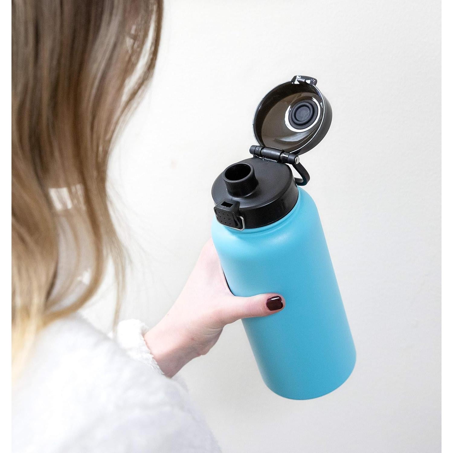 Botella de Agua Aislada MIRA 710 ml Acero Inoxidable Negro