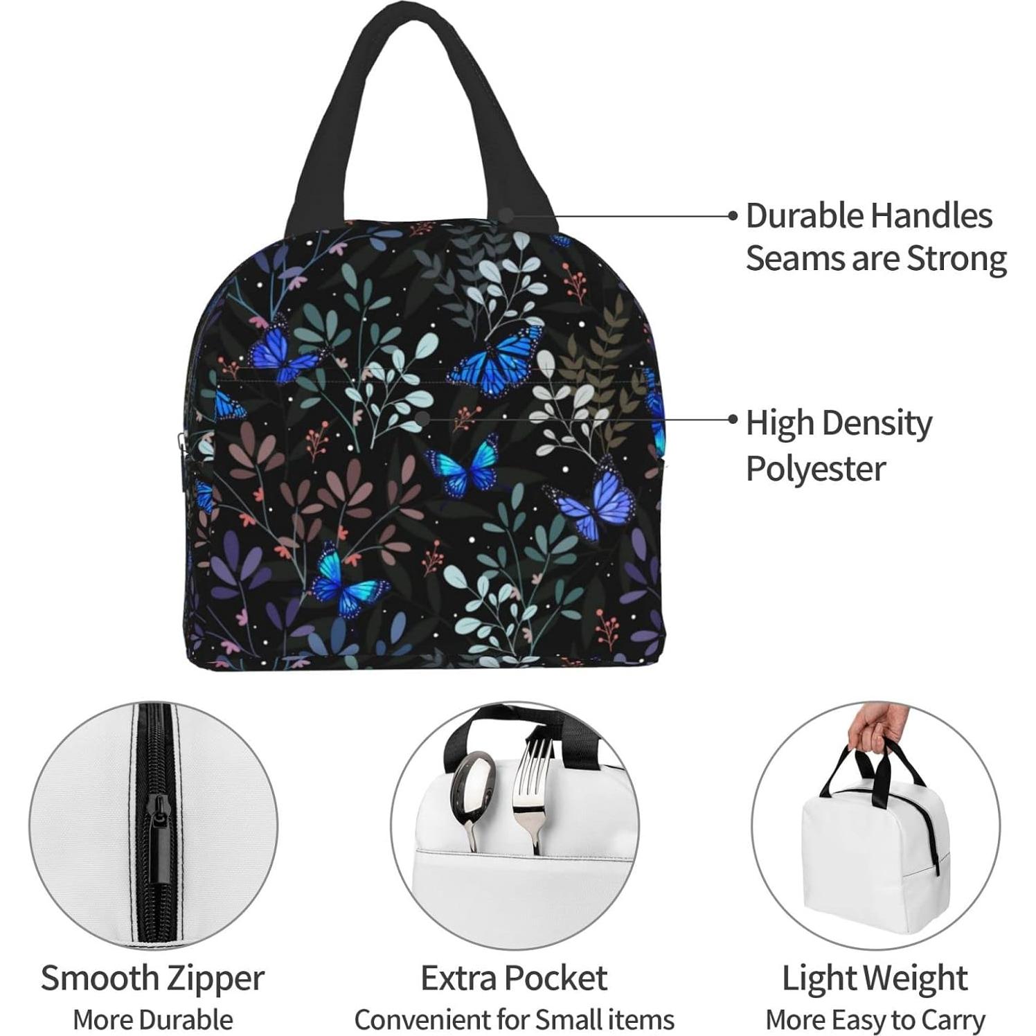 Bolsa de Almuerzo Aislada Hmklpi Mariposa 22x20x13cm