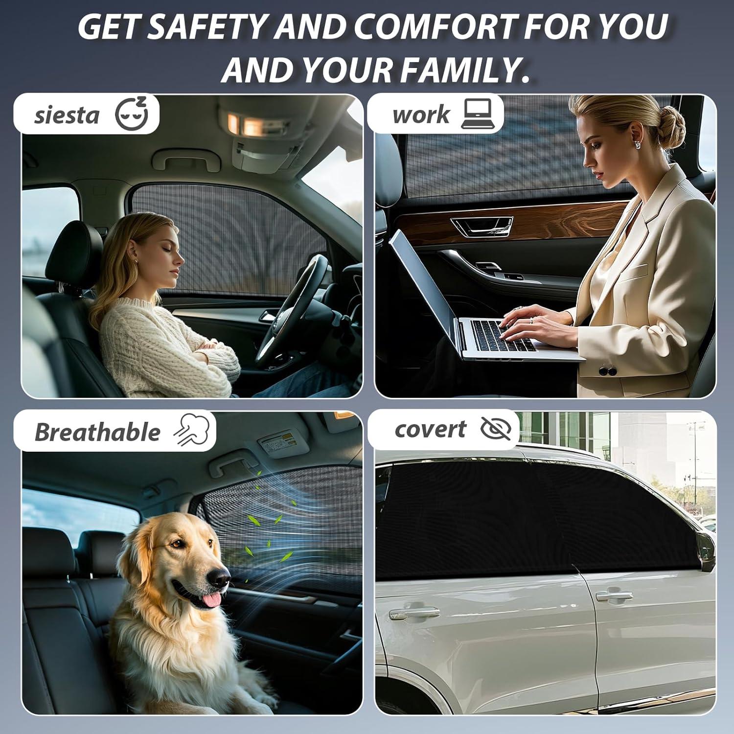 Sombrillas para Ventanas de Auto PEMOTech - Paquete de 2