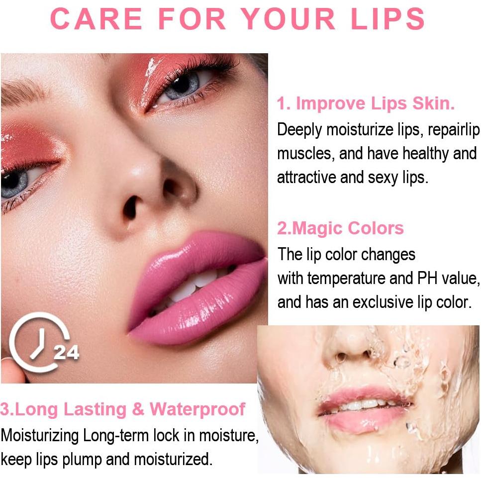 Barra de Labios Hidratante BINGBRUSH 3 Piezas Aloe Vera Durazno Aguacate