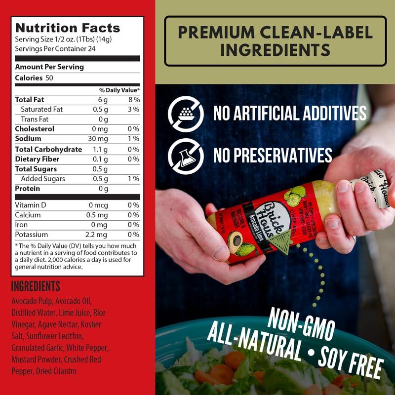 Aderezo Vegano de Aguacate Brick House 340 g Bajo en Carbohidratos