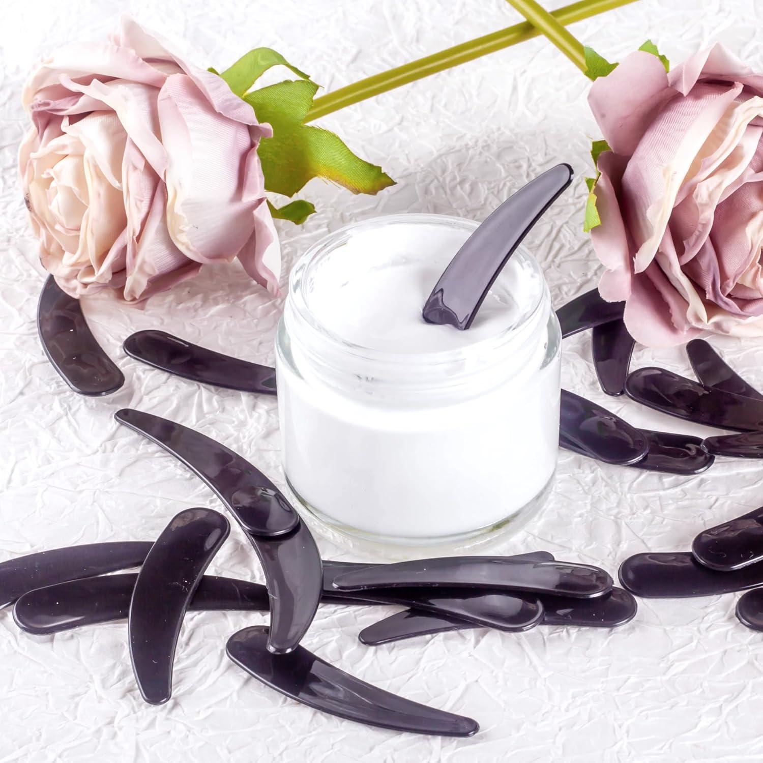 100 Espátulas Cosméticas GOLACKY Mini Cuchara Plástica Negra