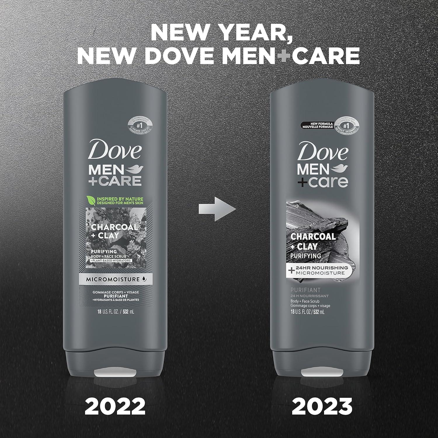 Gel de Ducha Dove Men+Care Carbón y Arcilla 532 ml x4