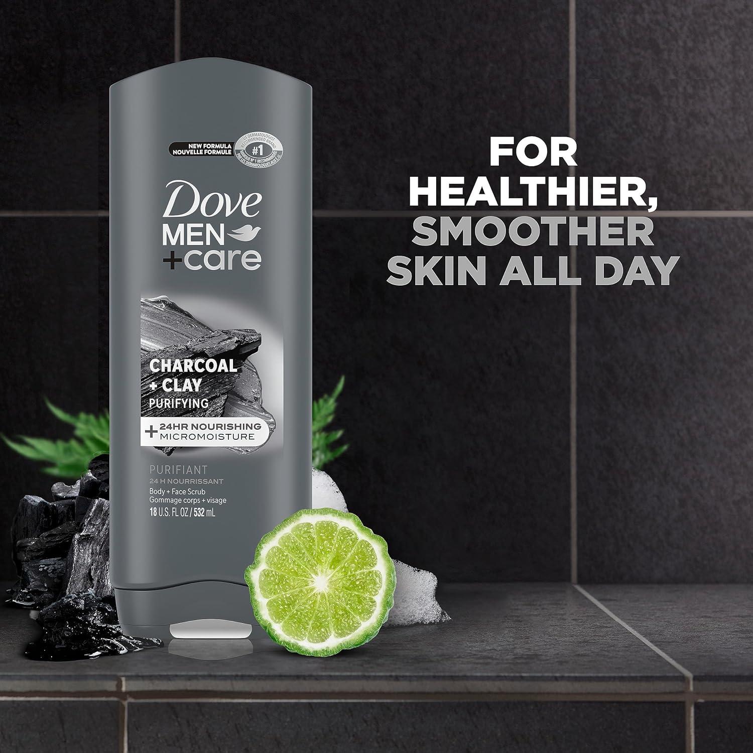 Gel de Ducha Dove Men+Care Carbón y Arcilla 532 ml x4