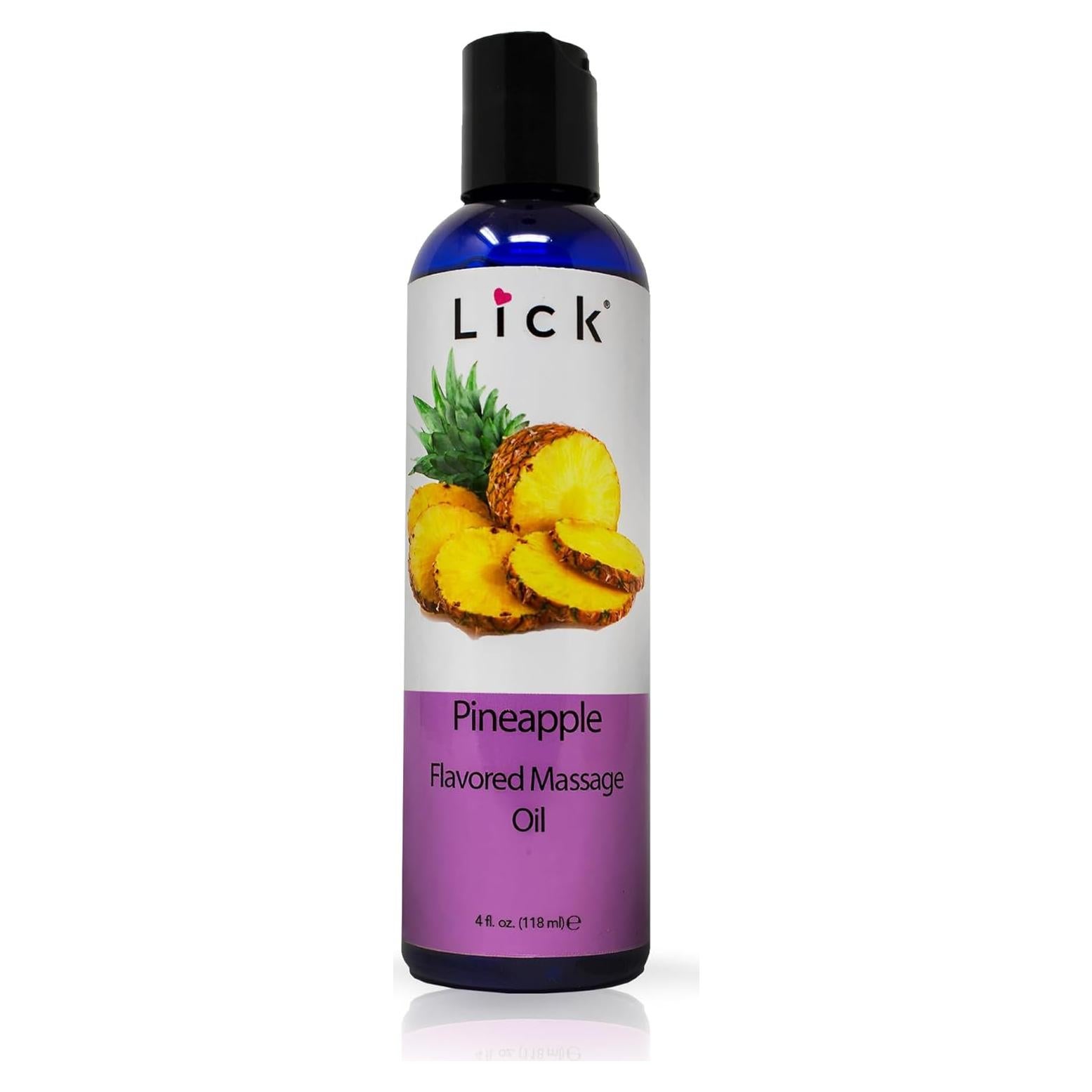 Aceite de Masaje Lick Sabor Piña 118ml con Vitamina E