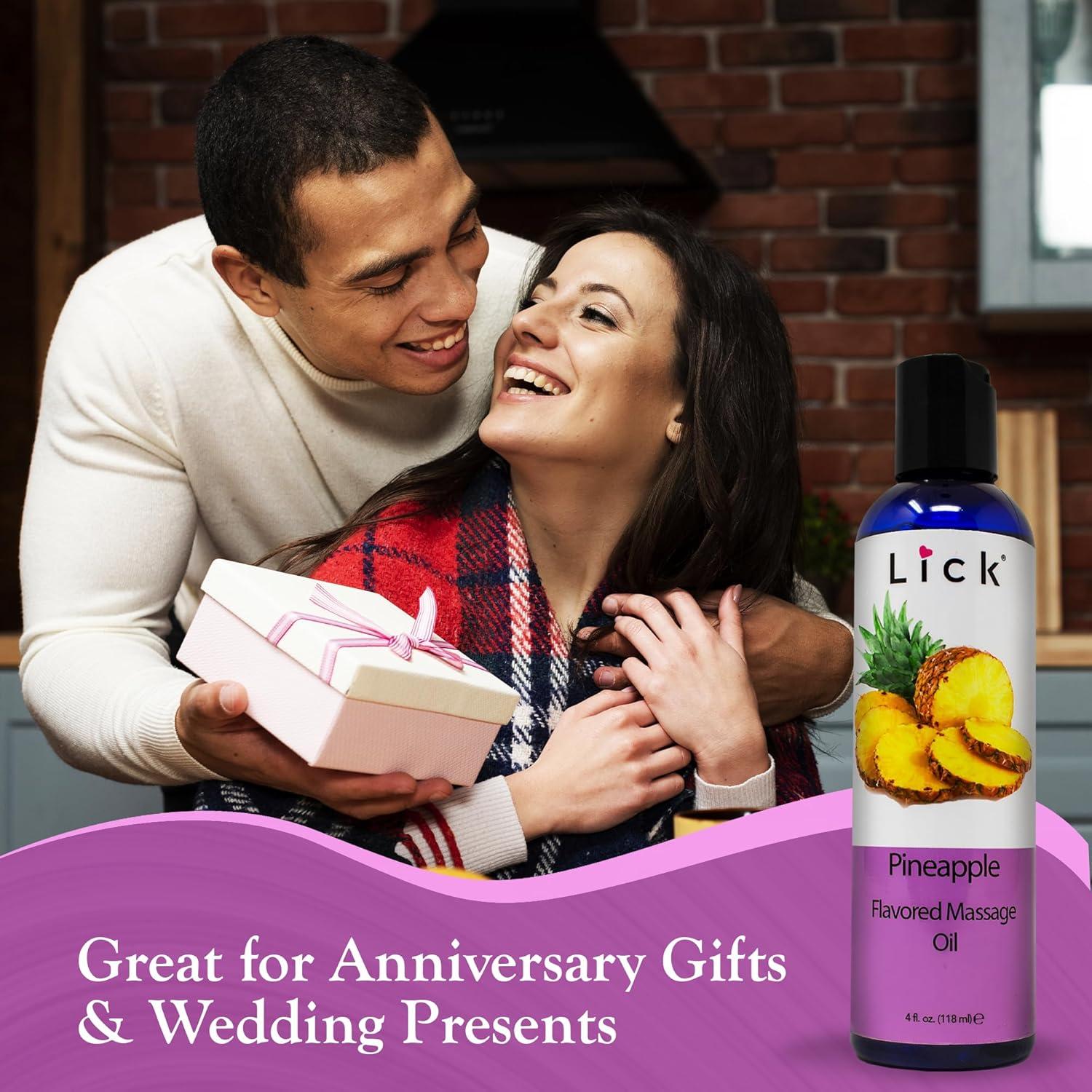 Aceite de Masaje Lick Sabor Piña 118ml con Vitamina E