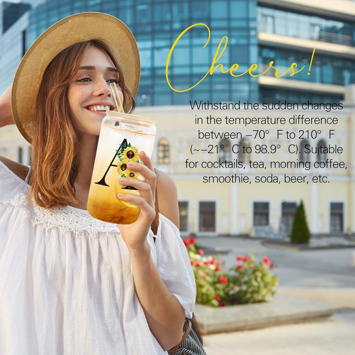 Cesta de Regalo de Girasol Frerdui con Vaso Inicial A y Spa