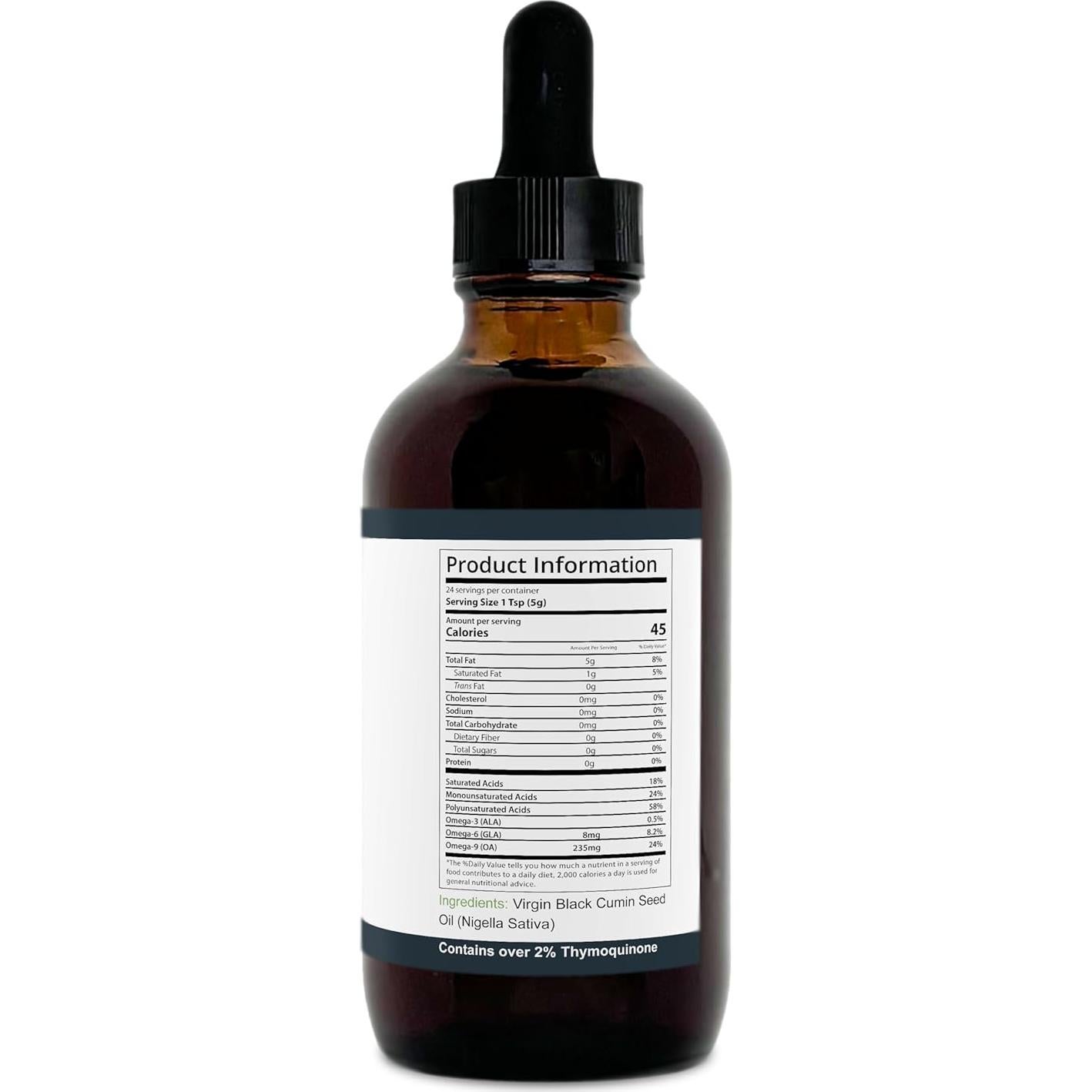 Aceite de Semilla Negra Zatural 118.29 ml Prensado en Frío