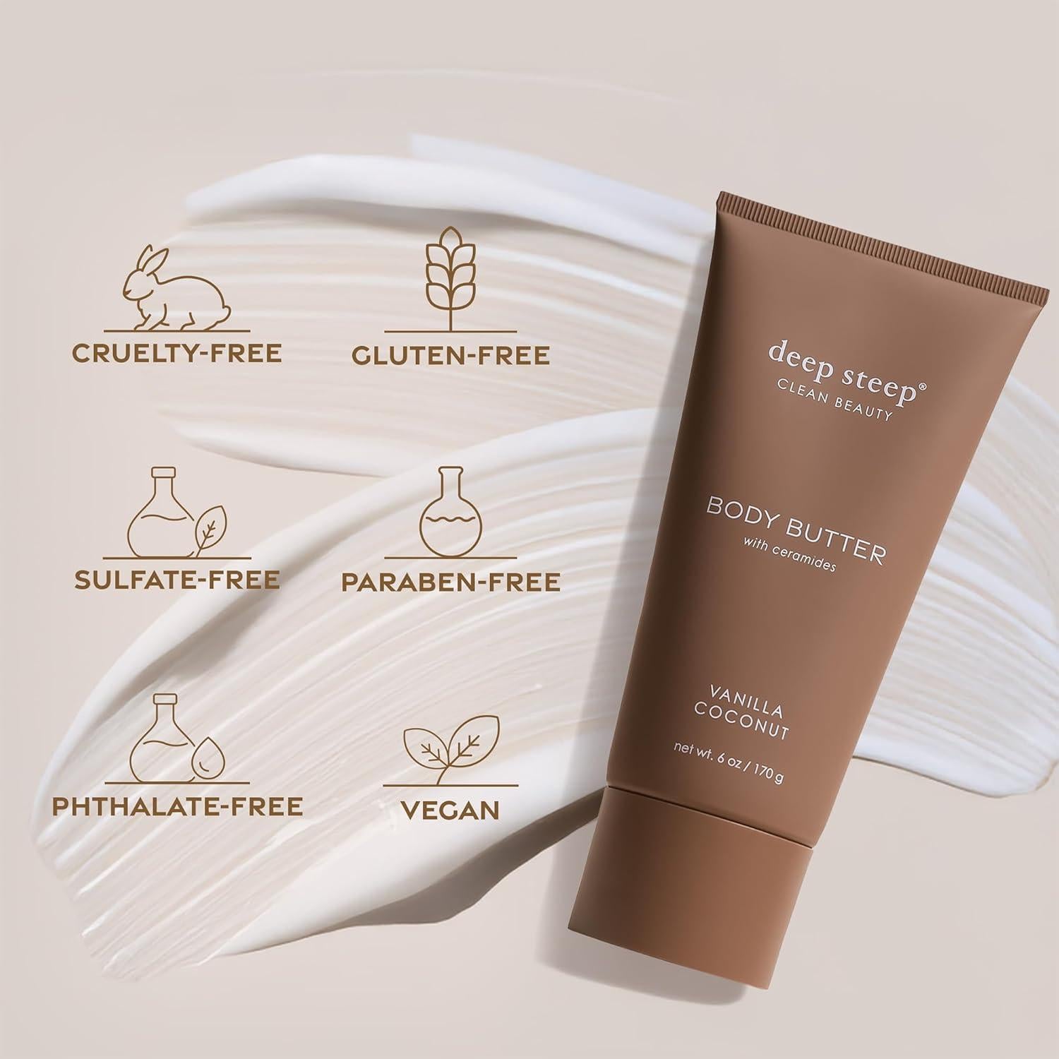 Manteca Corporal Deep Steep 170 g Azúcar Moreno Vainilla Hidratante