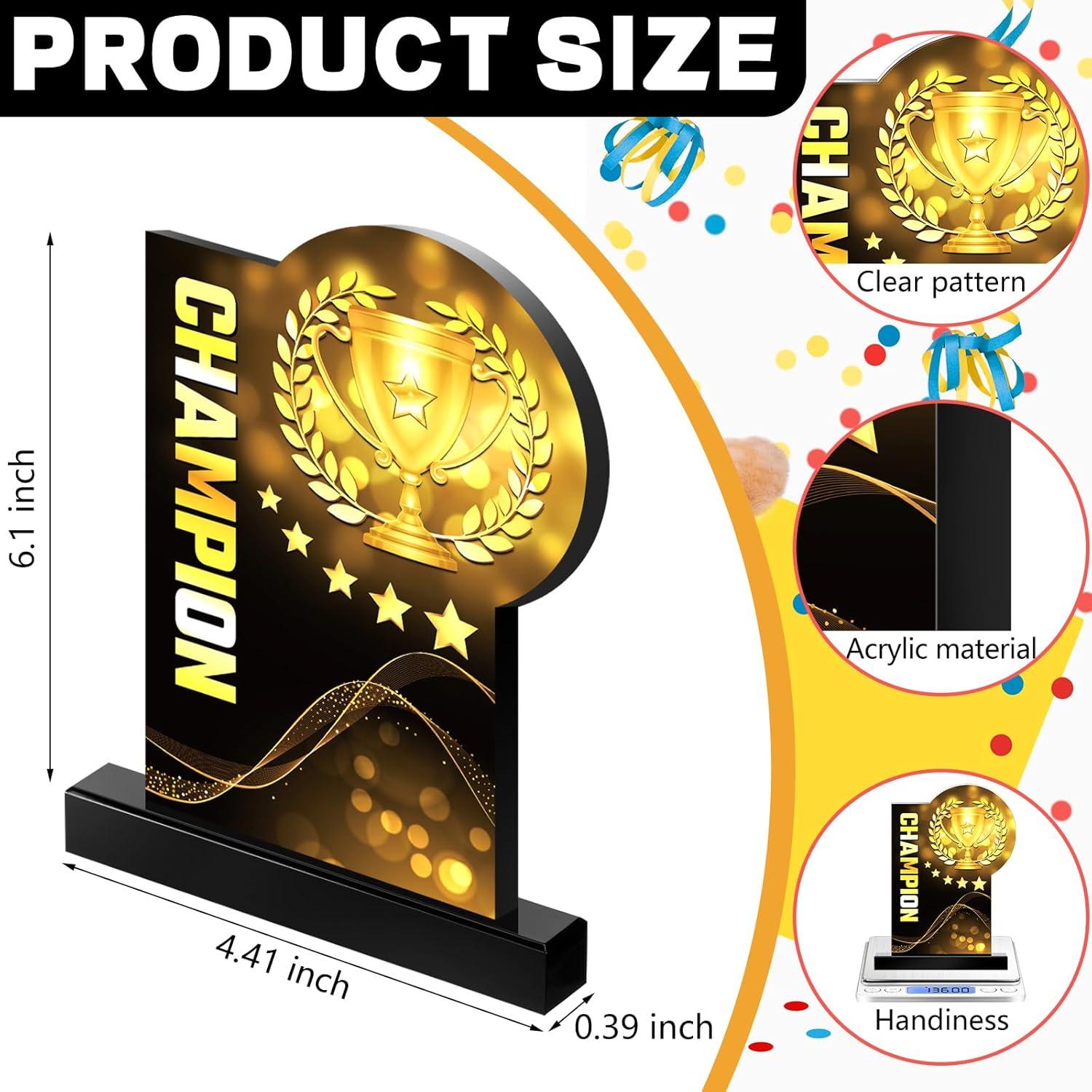 Trofeo Campeón MVP Acrílico 6 Piezas 15.5 cm Loetere