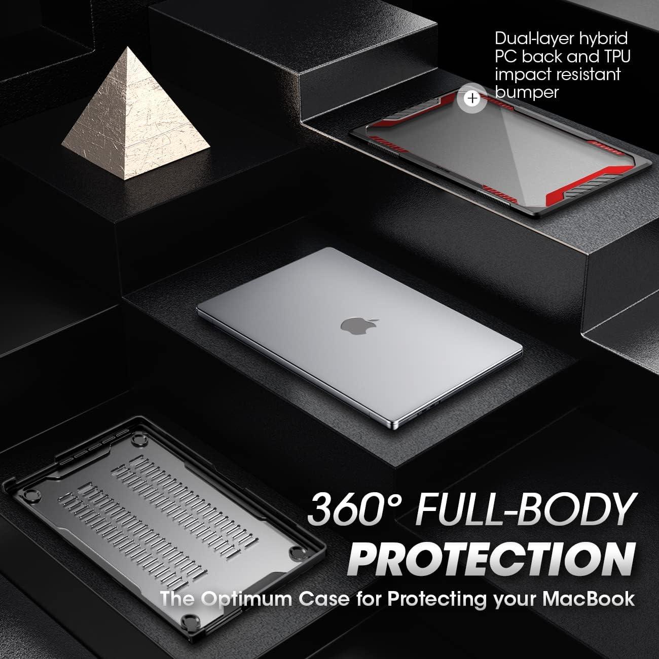 SUPCASE Funda para MacBook Pro 14" 2021-2024 Rojo