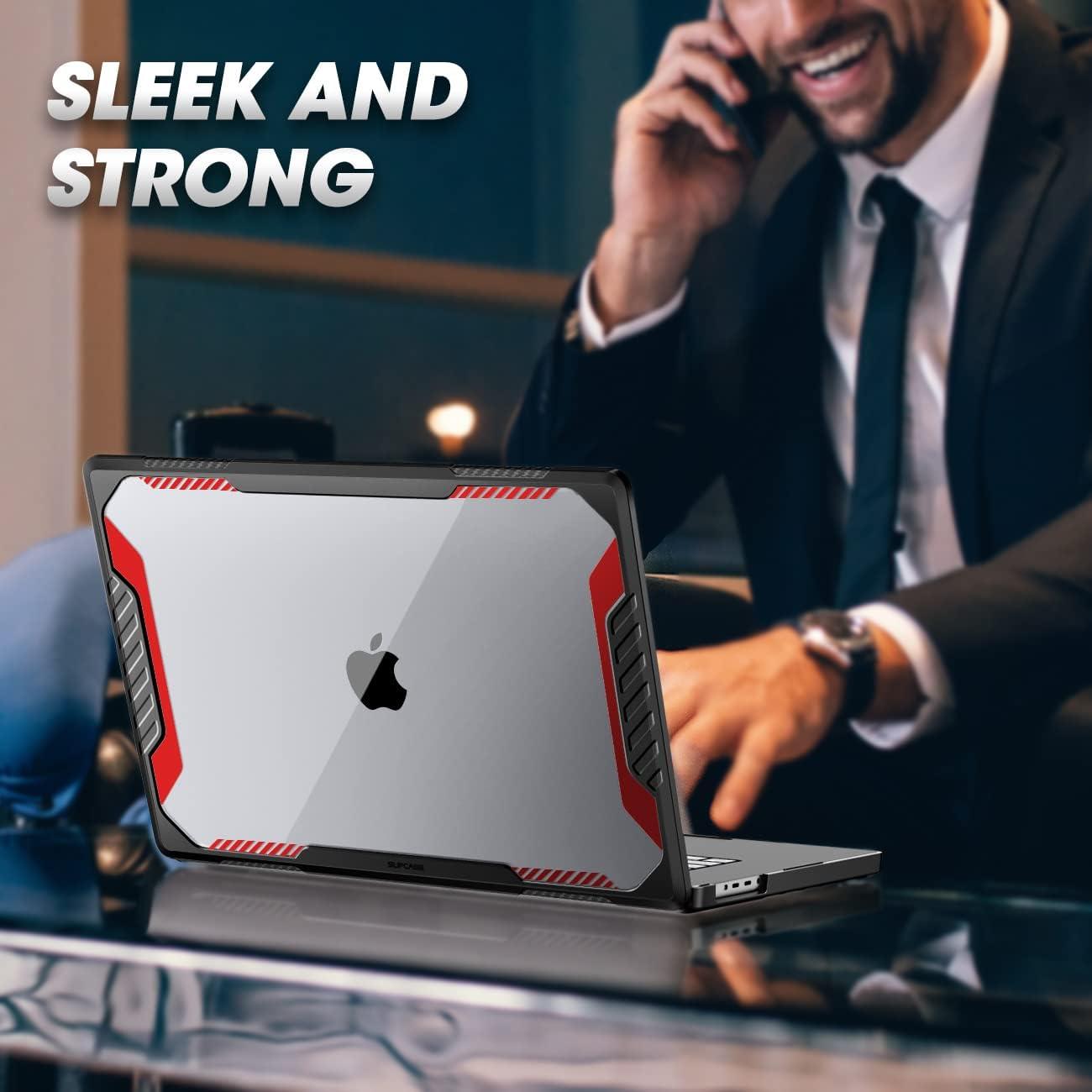 SUPCASE Funda para MacBook Pro 14" 2021-2024 Rojo