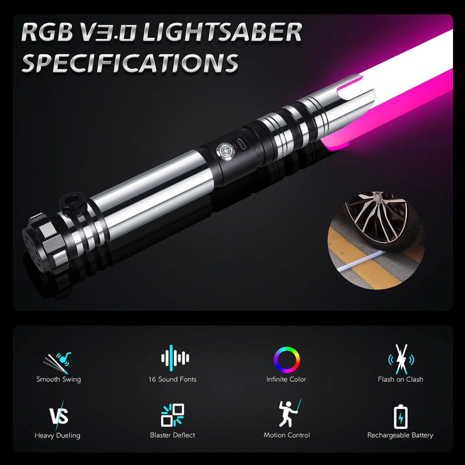 Sable de Luz Smooth Swing ELESKOCO RGB 16 Colores 0.79kg