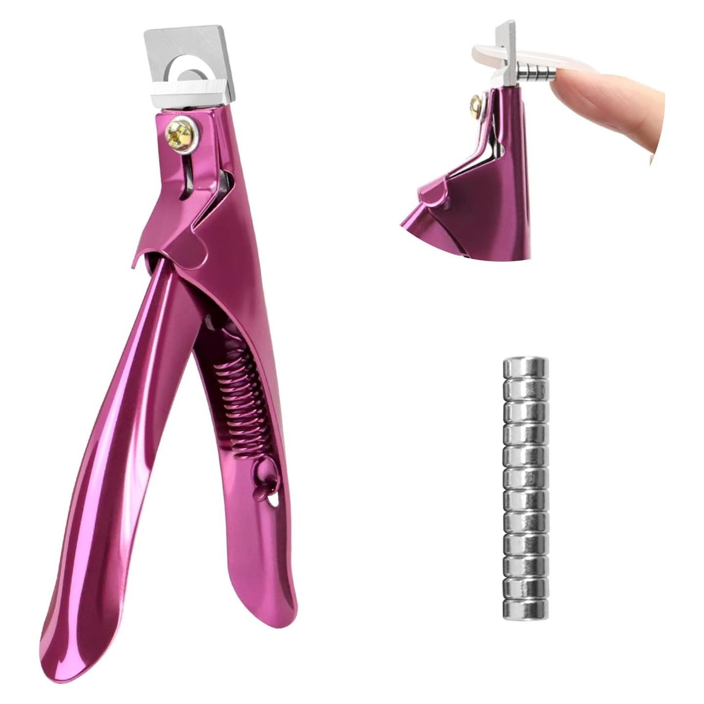 Cortador de Uñas Acrílico Inartato con Imanes - Rosa
