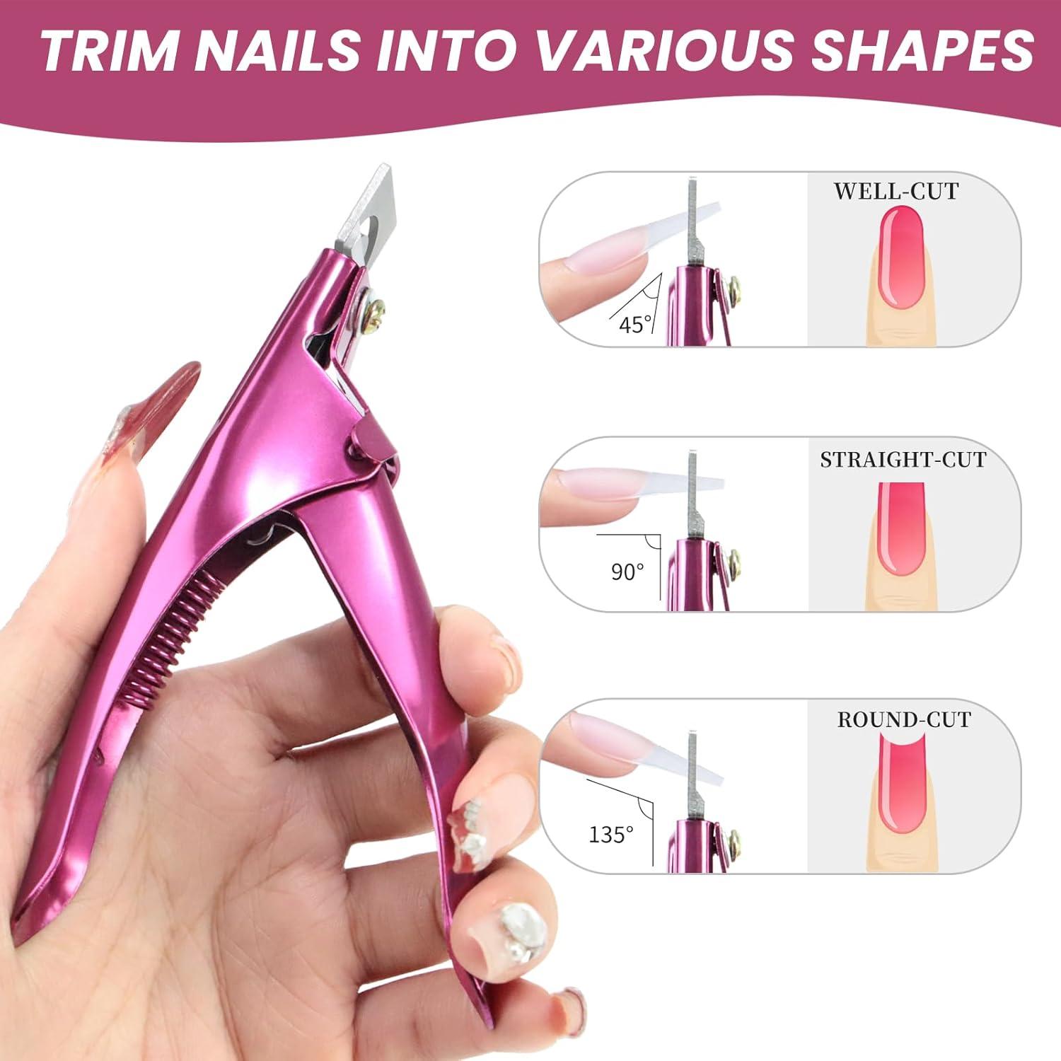 Cortador de Uñas Acrílico Inartato con Imanes - Rosa