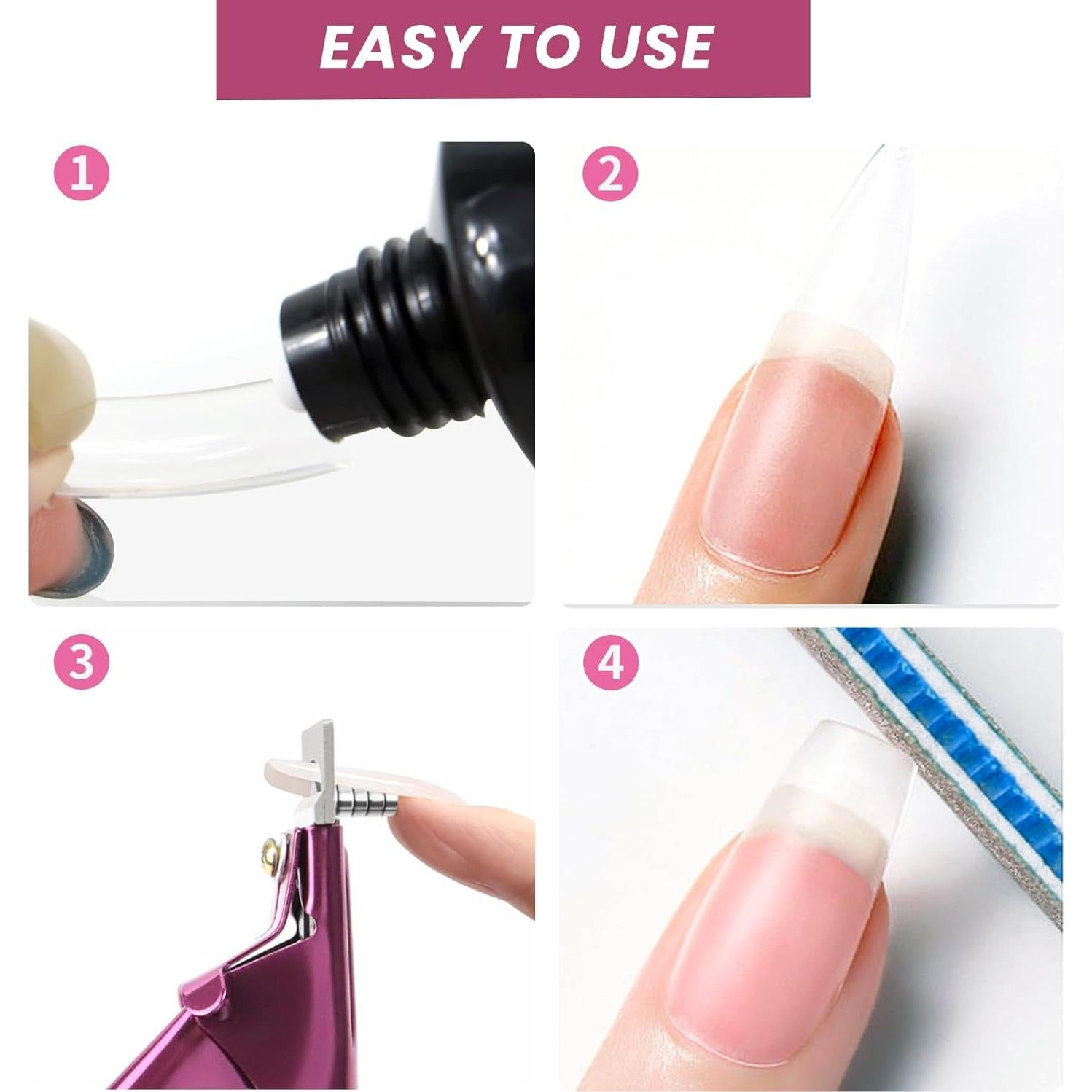 Cortador de Uñas Acrílico Inartato con Imanes - Rosa