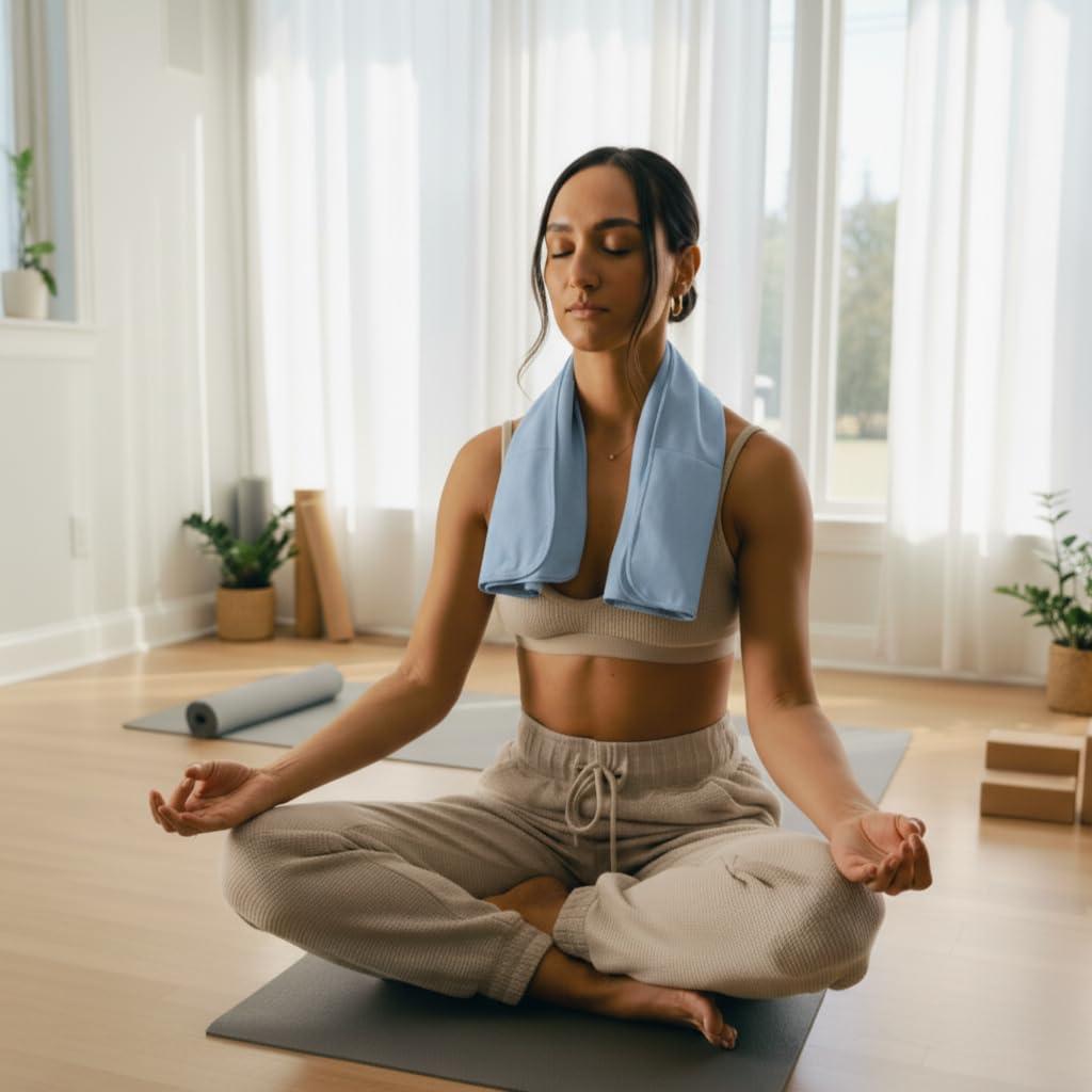 Toalla de Mano de Microfibra WellRox - Antideslizante, Secado Rápido, 67x41 cm, Azul