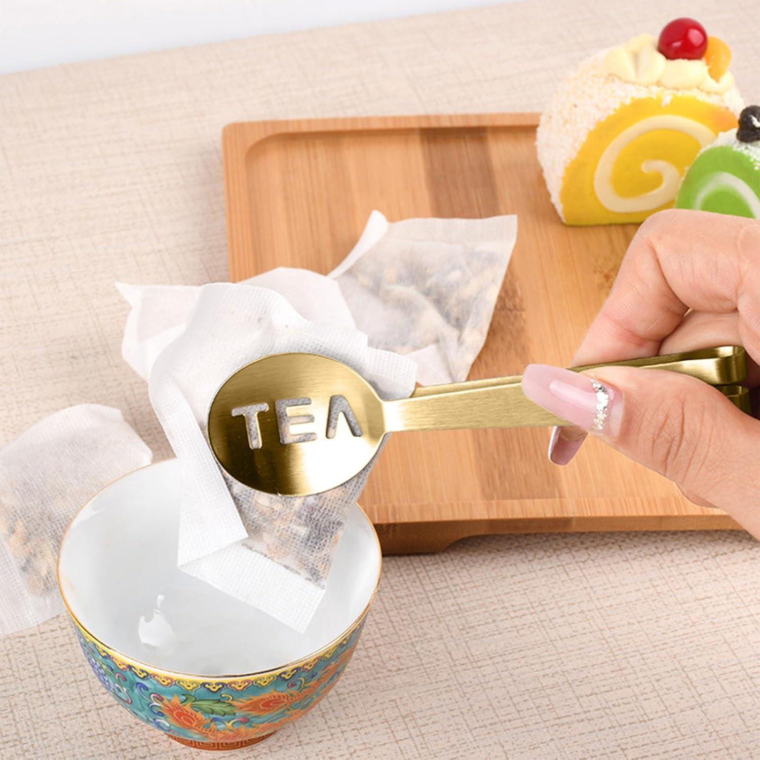 4 Piezas Exprimidor de Bolsa de Té Dorado CCDANSIYUCR