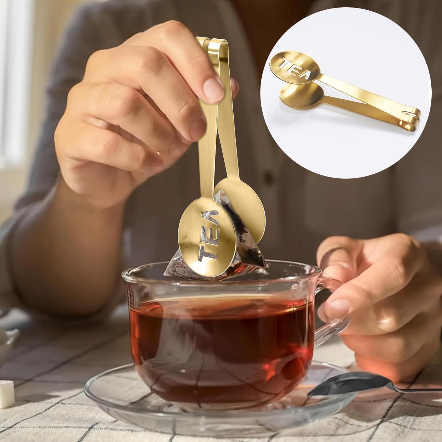 4 Piezas Exprimidor de Bolsa de Té Dorado CCDANSIYUCR