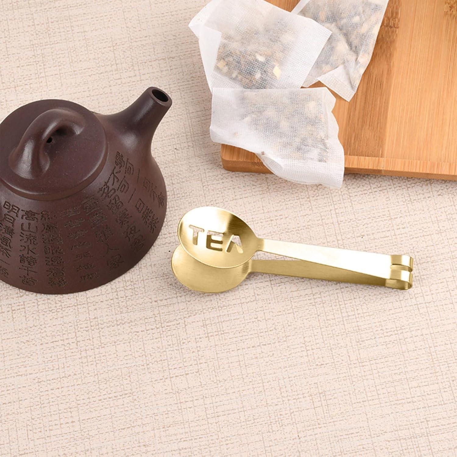 4 Piezas Exprimidor de Bolsa de Té Dorado CCDANSIYUCR