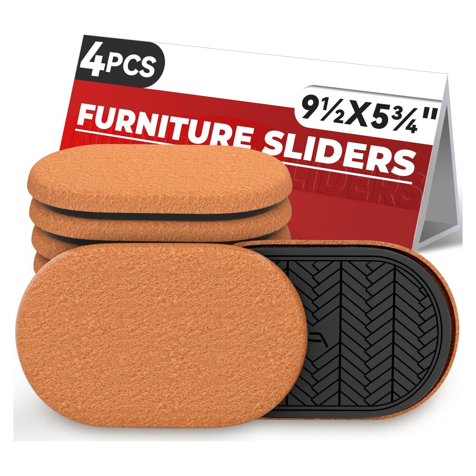 Deslizadores de Muebles PISAO 4PCS Fieltro Ovalados 240x145mm