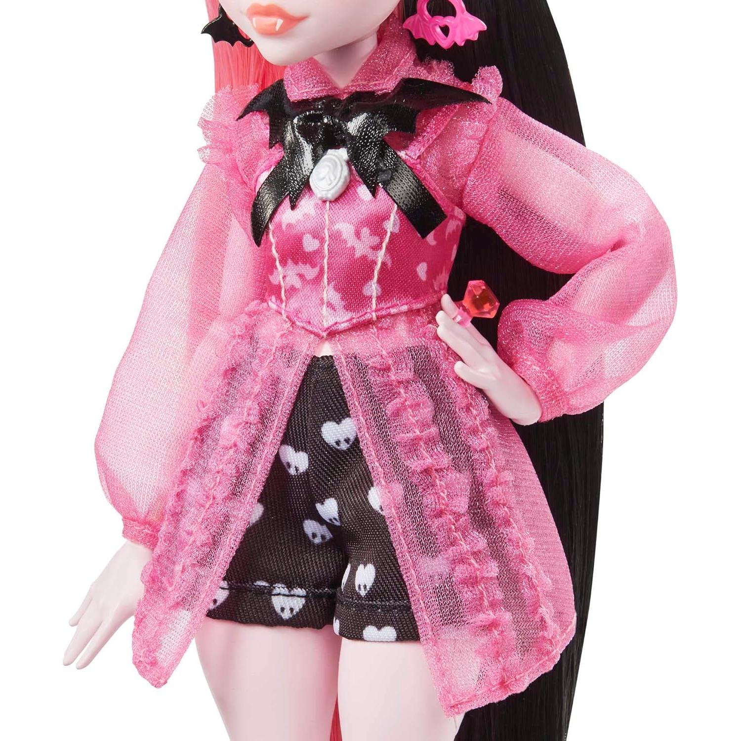 Muñeca Draculaura Monster High con accesorios y mascota