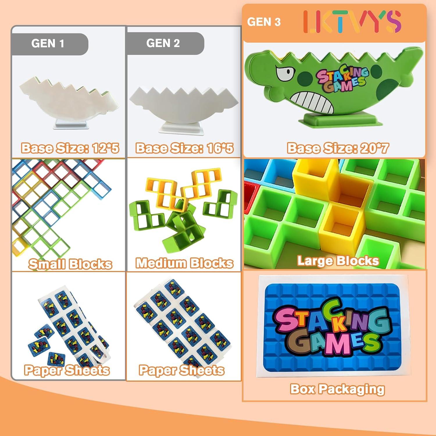 Juego de Apilar Torres de Dinosaurios Heyilong 64PCS - Juguete STEM