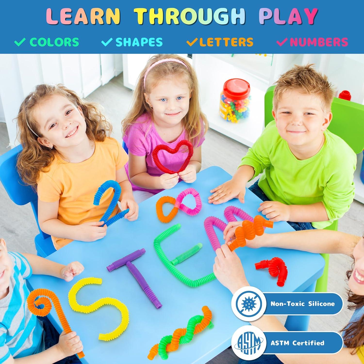 Tuberías Pop Sensory - 30 Juguetes Antiestrés Multicolores