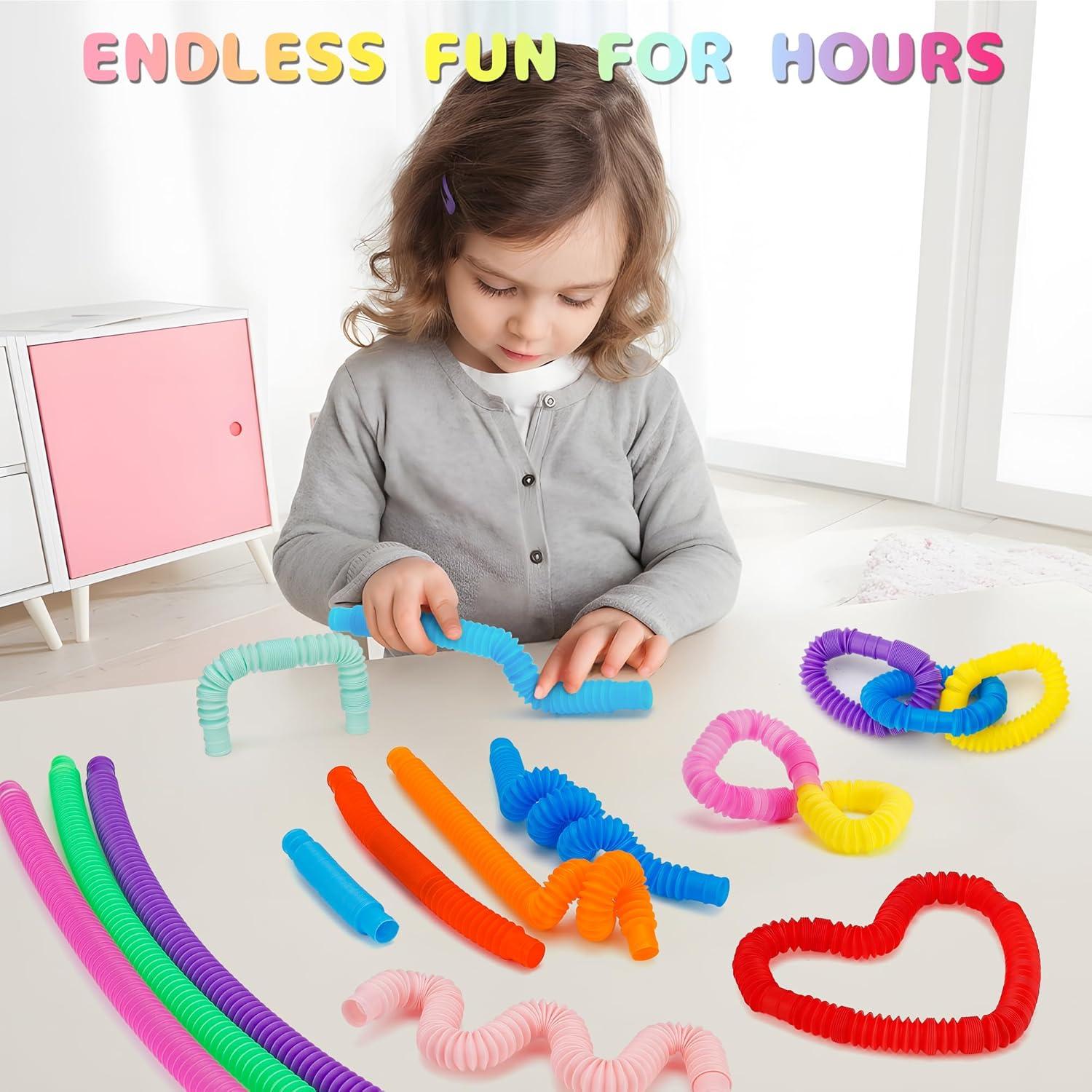 Tuberías Pop Sensory - 30 Juguetes Antiestrés Multicolores