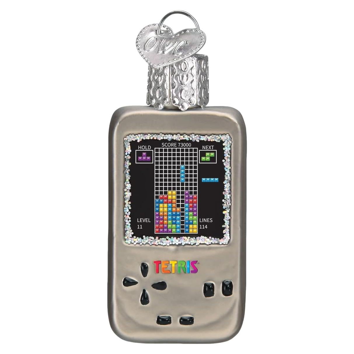 Adorno de Vidrio Soplado Mini Tetris Old World Christmas