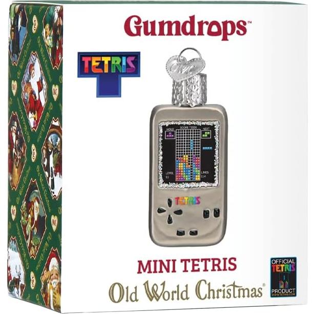 Adorno de Vidrio Soplado Mini Tetris Old World Christmas