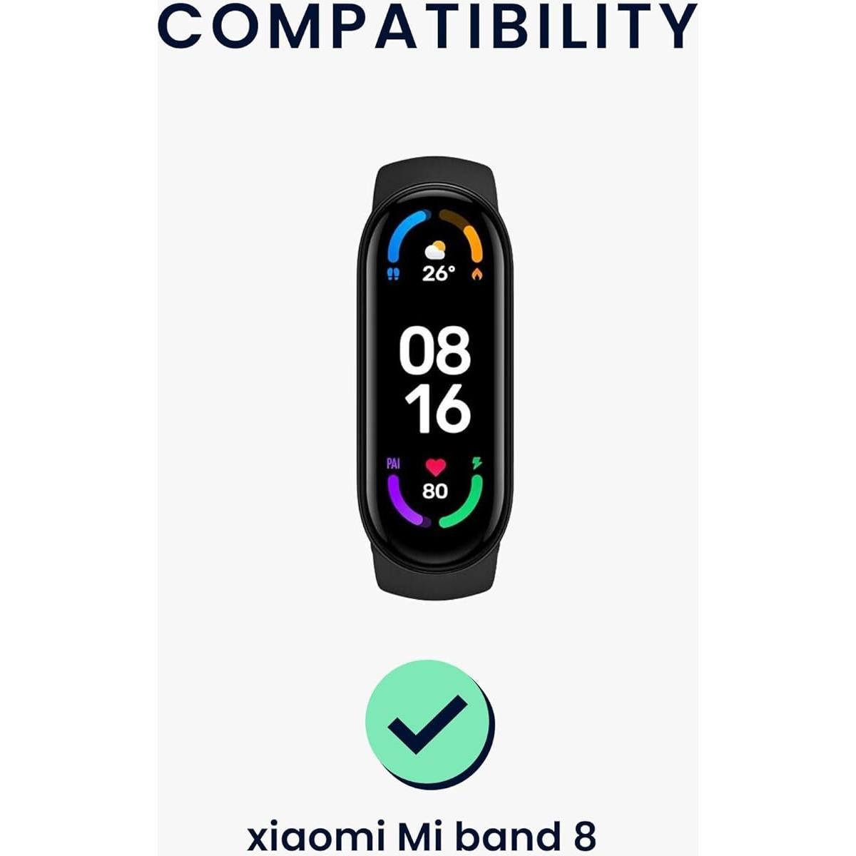 Correa de Nylon kwmobile para Xiaomi Mi Band 8 y 9 - Naranja