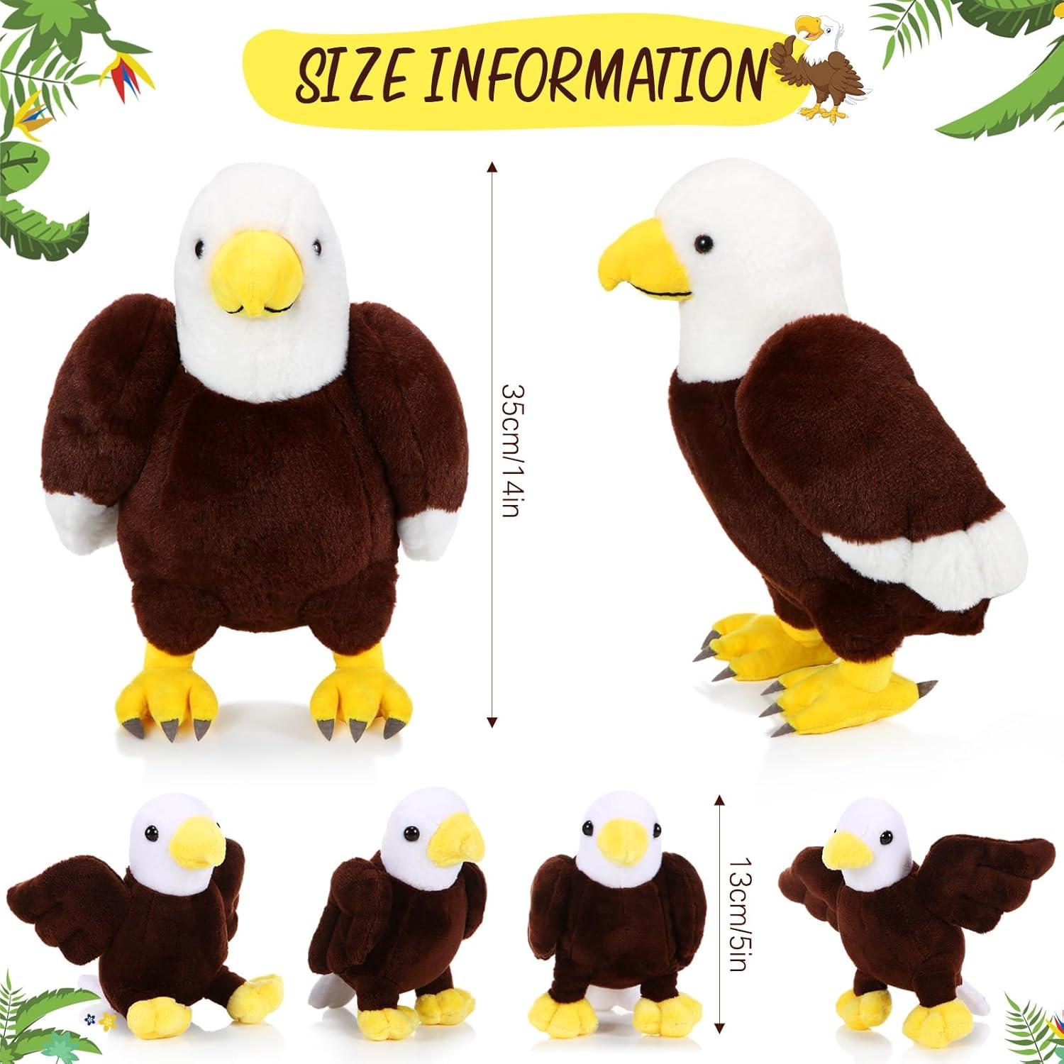 Peluche Águila Lenwen 5 Piezas 35 cm y 13 cm para Niños
