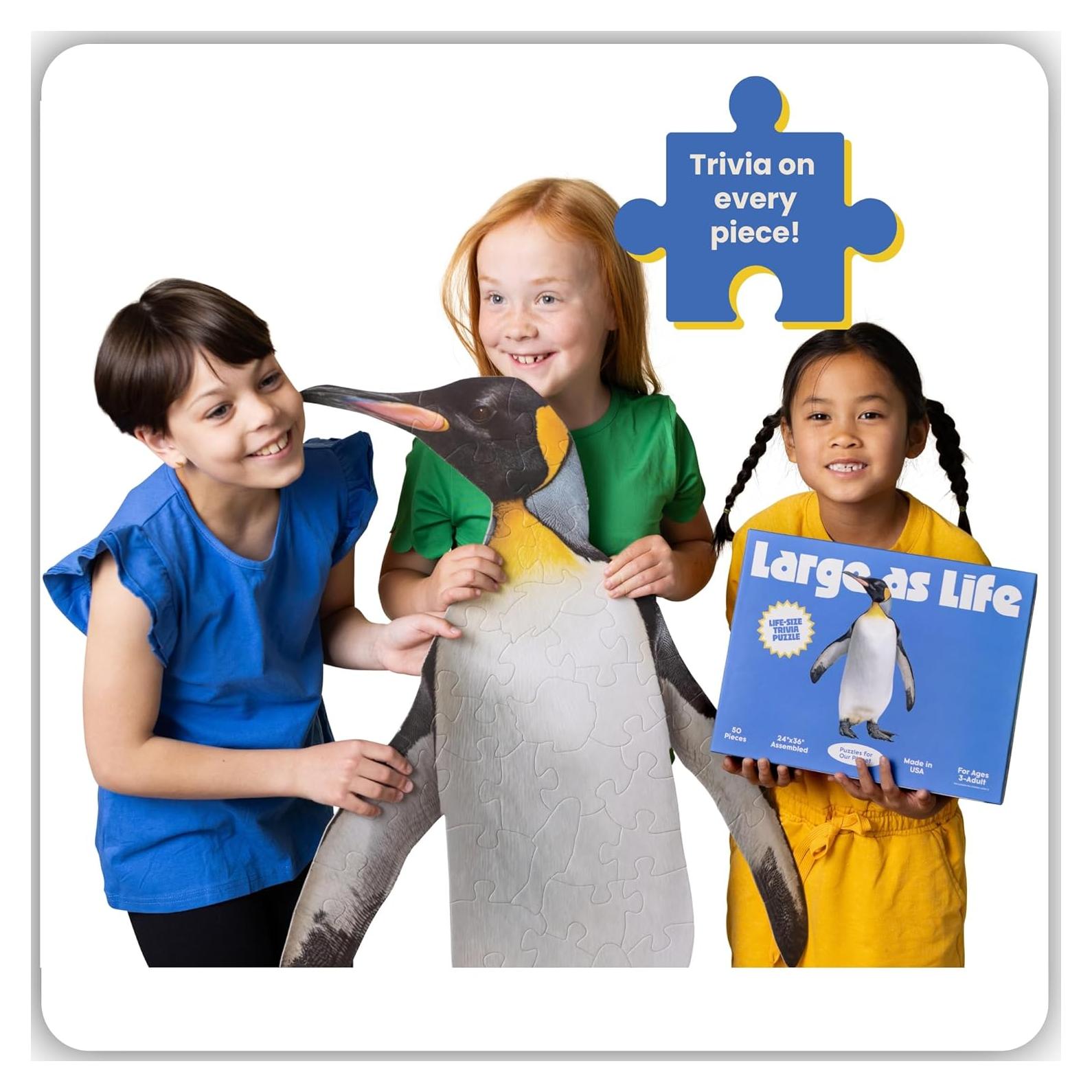 Rompecabezas de Piso Rey Pingüino - 50 Piezas Educativo