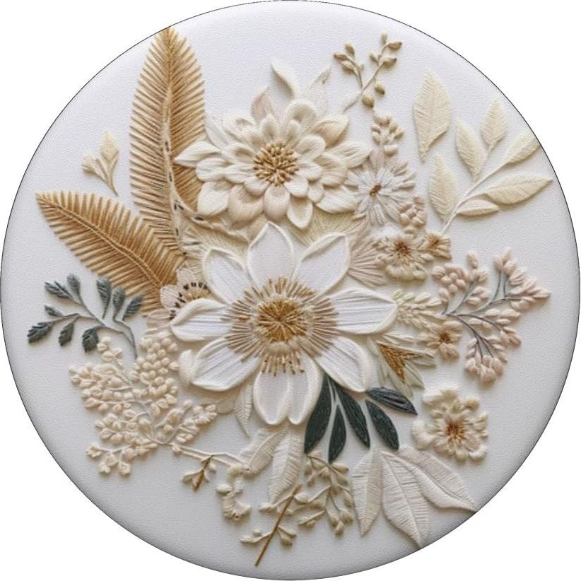 PopSockets Adhesivo PopGrip Patrón Floral Beige