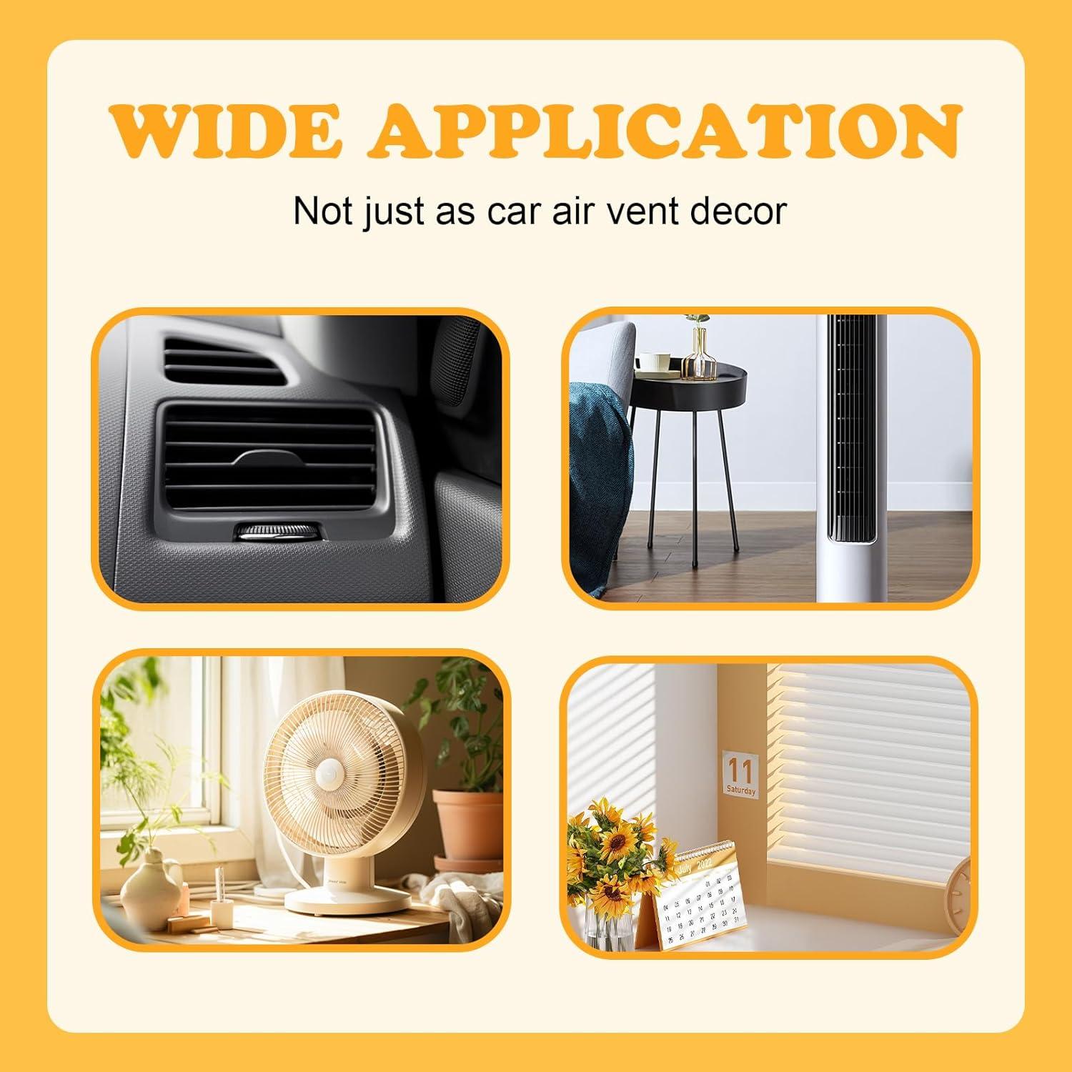 Clip de Flor para Auto Rislobx con Vaso de Vidrio 2pcs