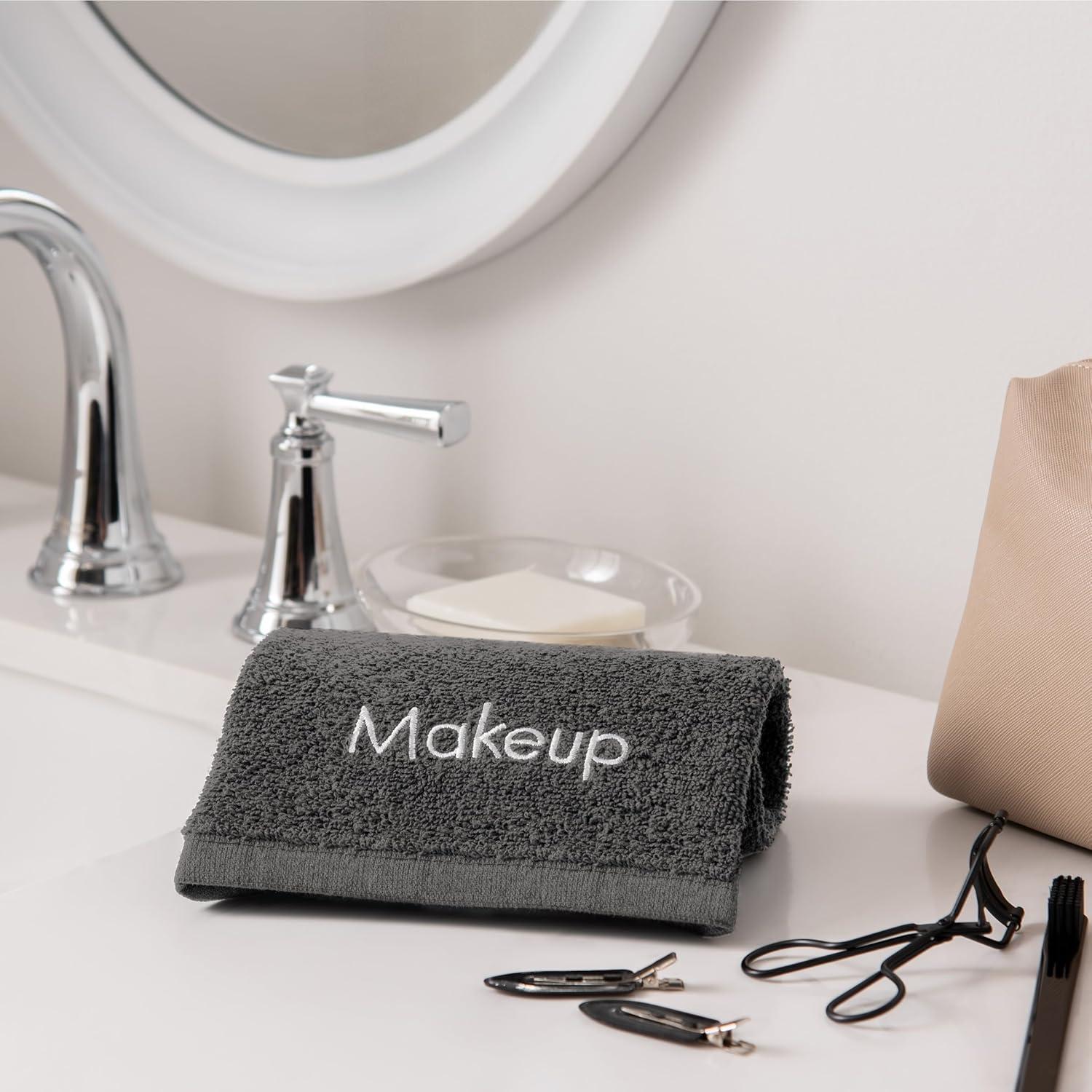 Toallas de Maquillaje Arkwright - 6 Paños de Algodón 33x33 cm Gris