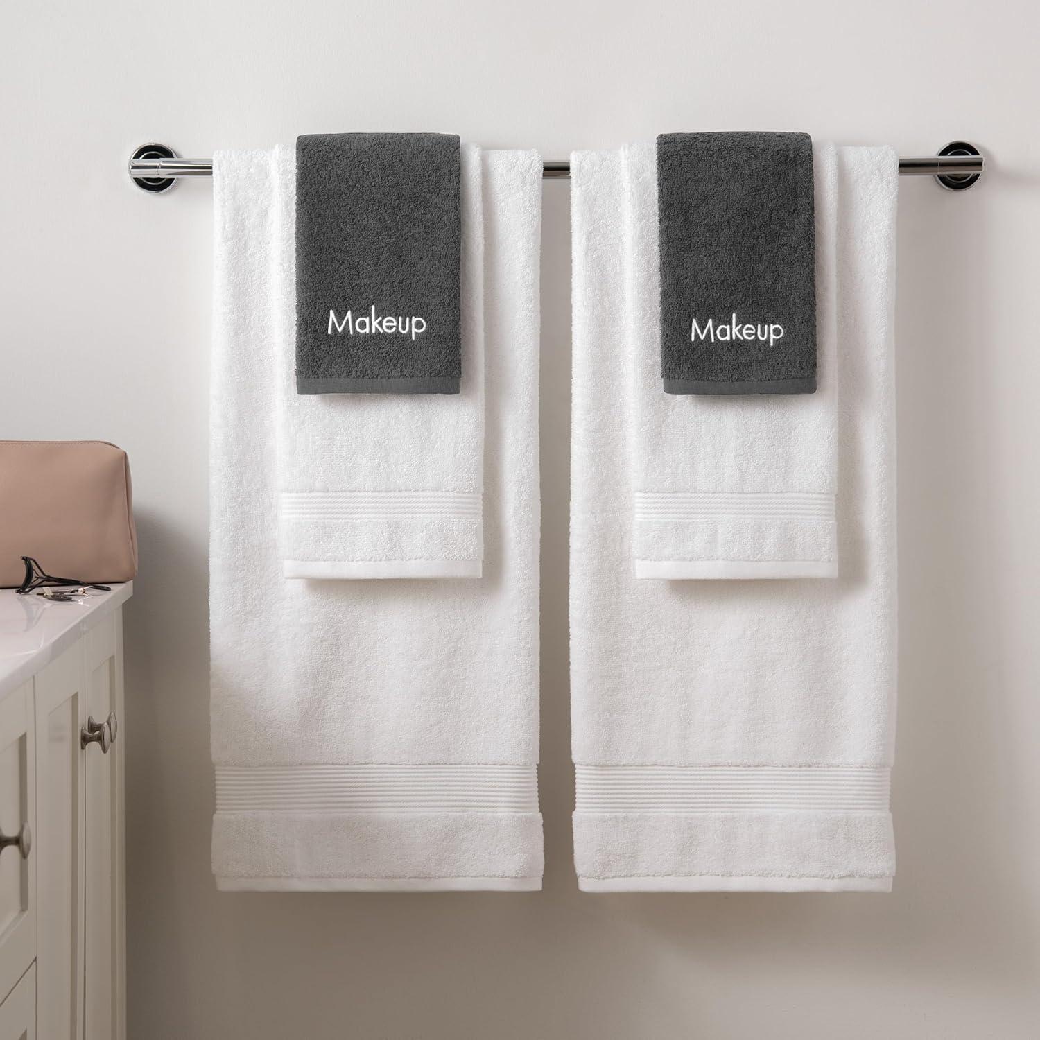 Toallas de Maquillaje Arkwright - 6 Paños de Algodón 33x33 cm Gris