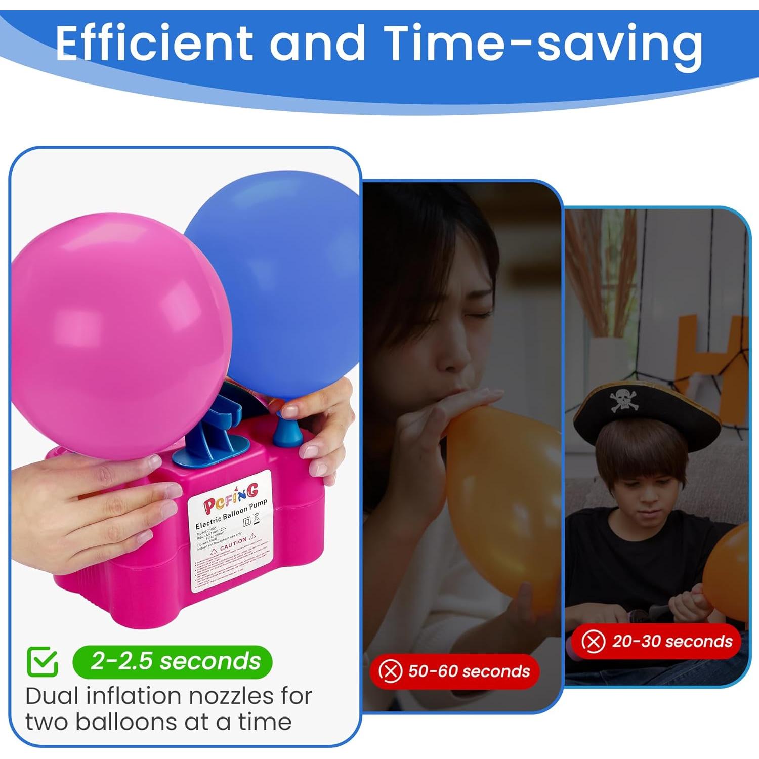 Bomba Eléctrica de Globos PCFING 1.07 kg Doble Boquilla