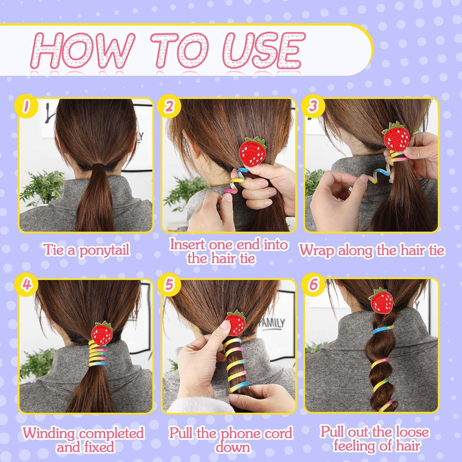 Bandas de Pelo Espirales Coloridas JUNEBRUSHS 6Pcs