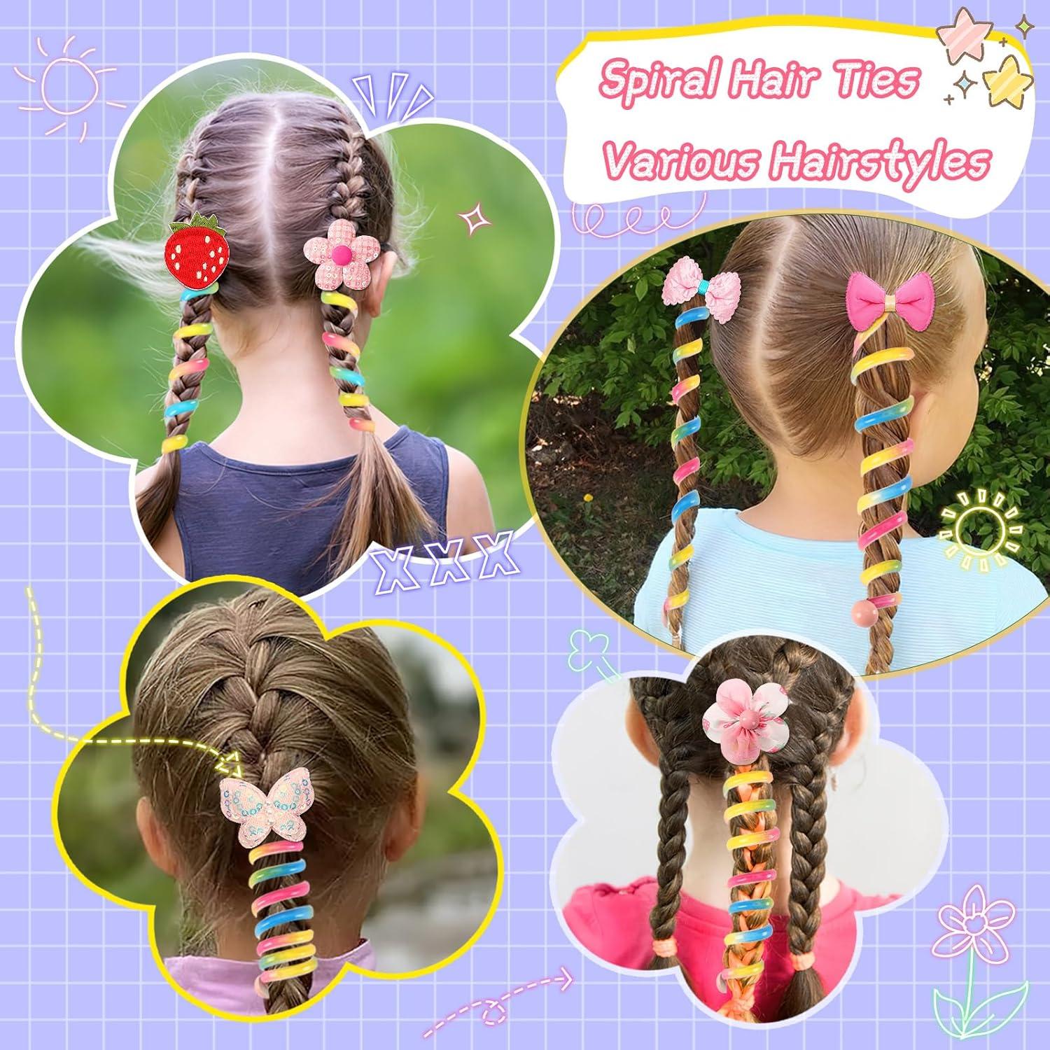 Bandas de Pelo Espirales Coloridas JUNEBRUSHS 6Pcs