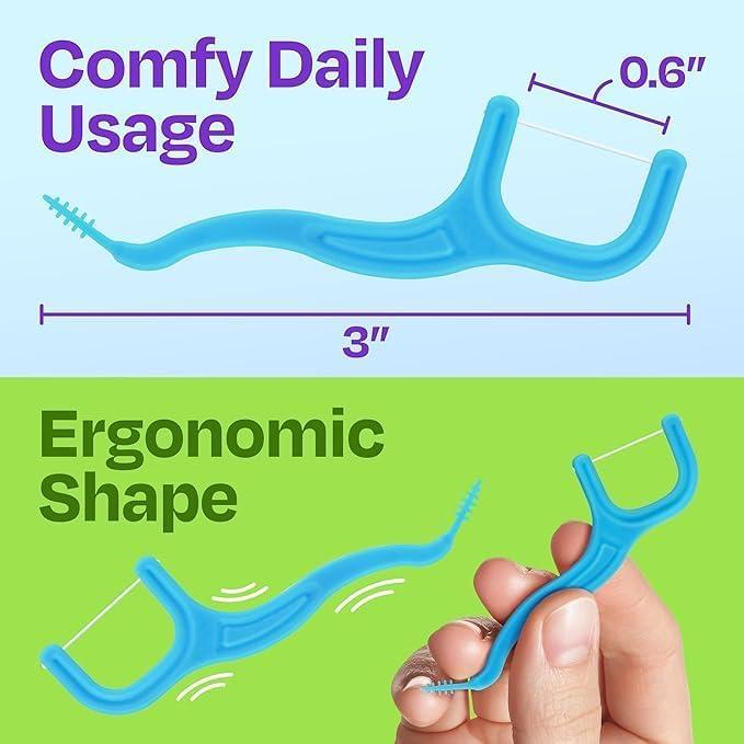 Hilos Dentales Trueocity 2 en 1 con Palillos - 100 Unidades
