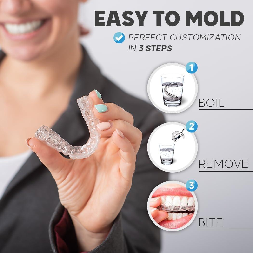 Férula Dental KOHEEL para Bruxismo Nocturno - 2 Grandes y 2 Pequeñas