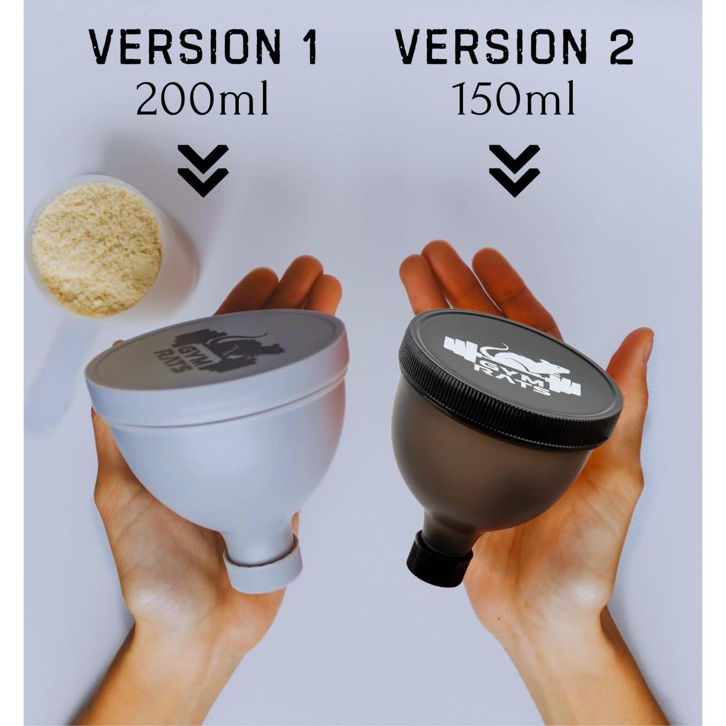 Embudo de Proteína GYM RATS 150 ml con Mosquetones - 4 Piezas