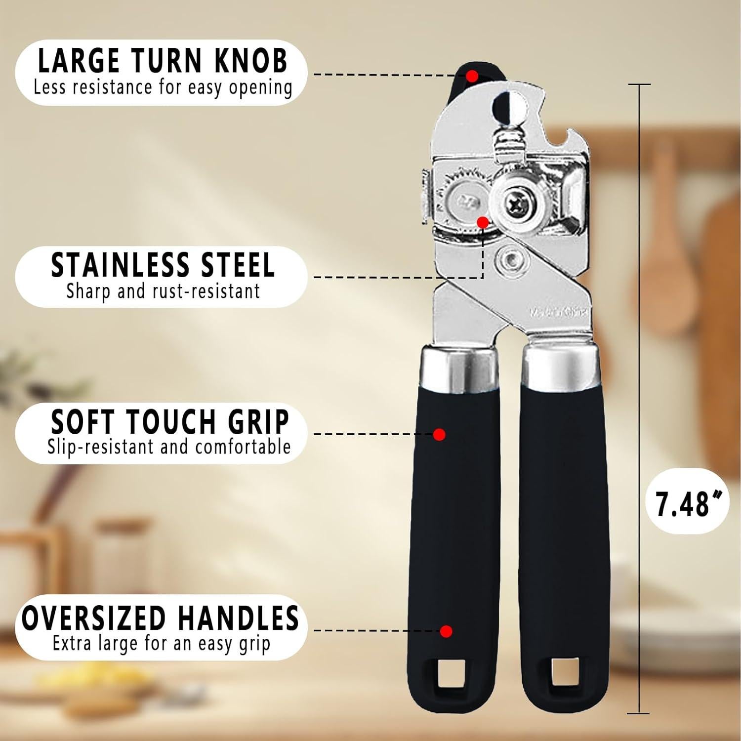 Abrebotellas Manual Grestorm de Acero Inoxidable 220g