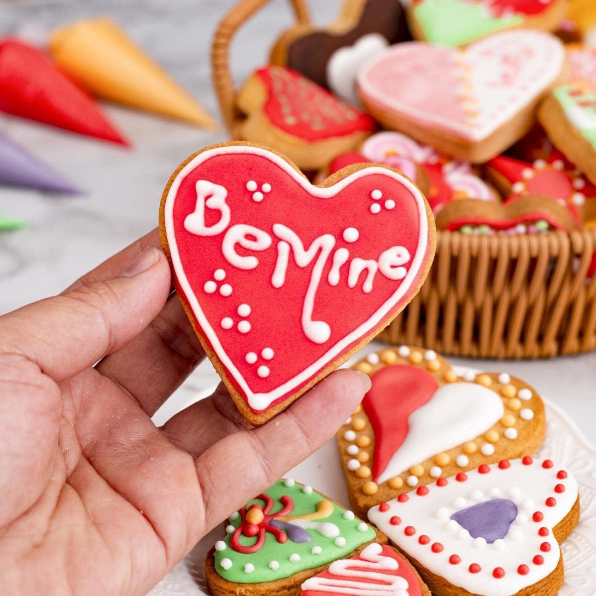 Juego de Cortadores de Galletas Corazón Gtmkina 5 Piezas Acero Inoxidable