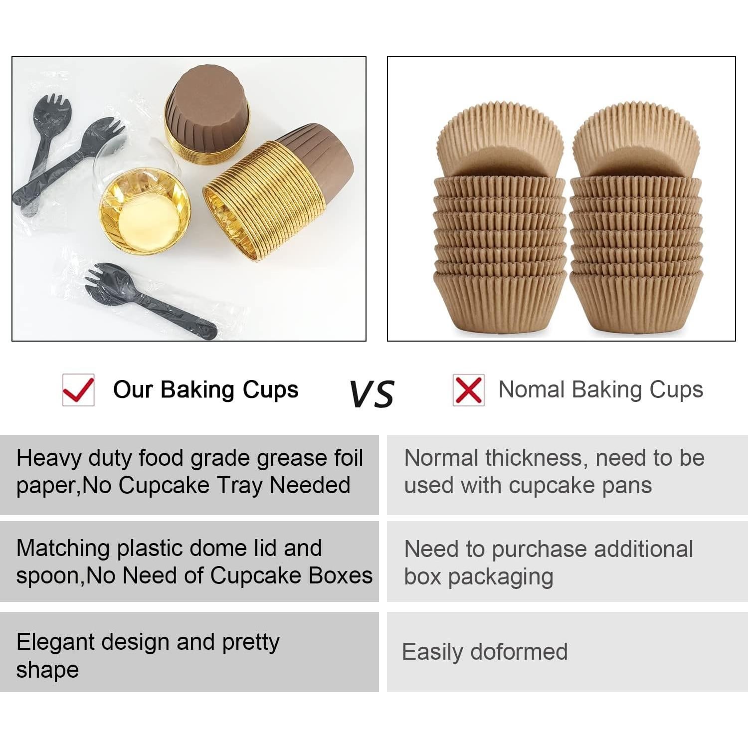 Tazas para Muffin Desechables Aire Libre 3.5oz 100 Paquete