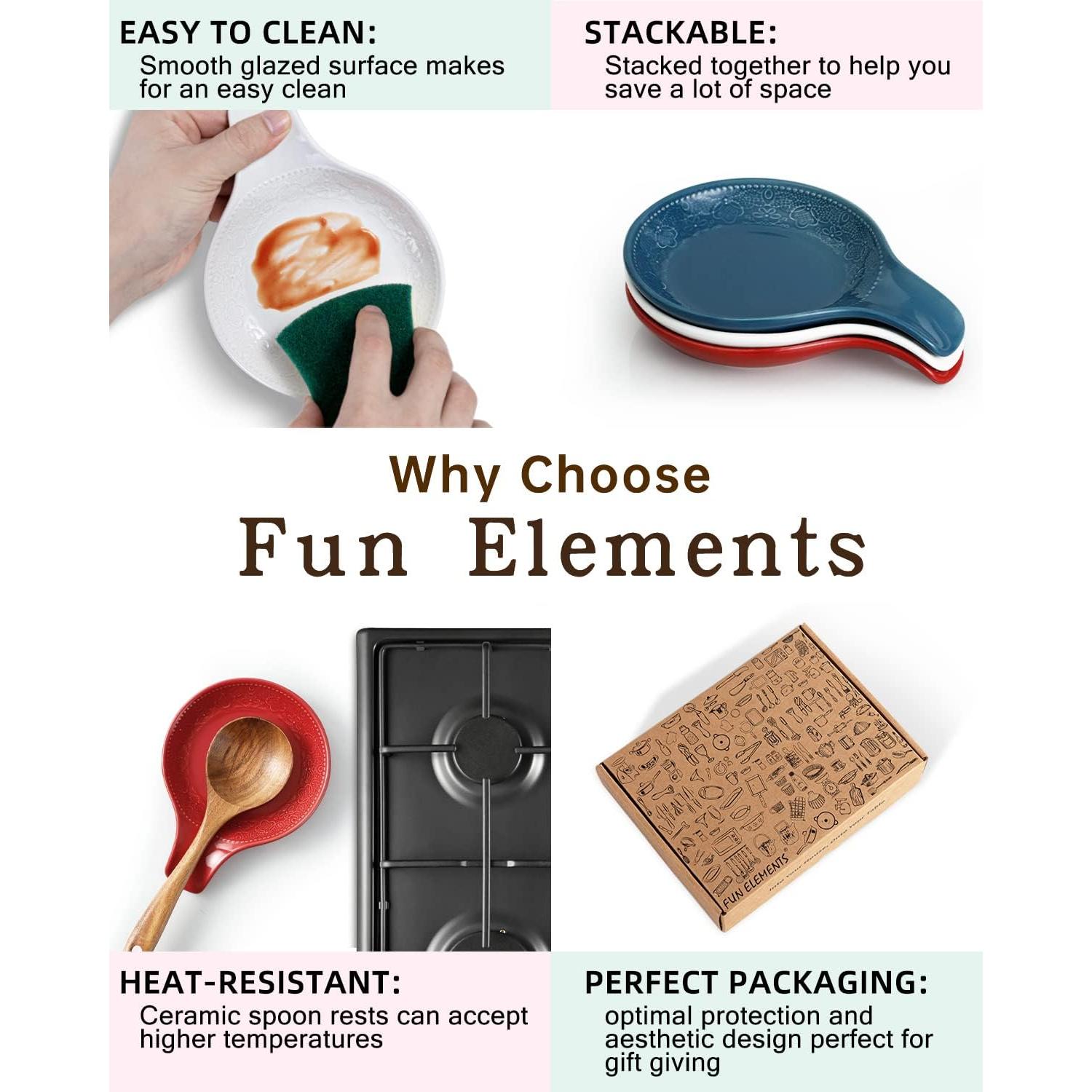 Soporte para Cuchara de Cerámica FE FUN ELEMENTS 19x14 cm