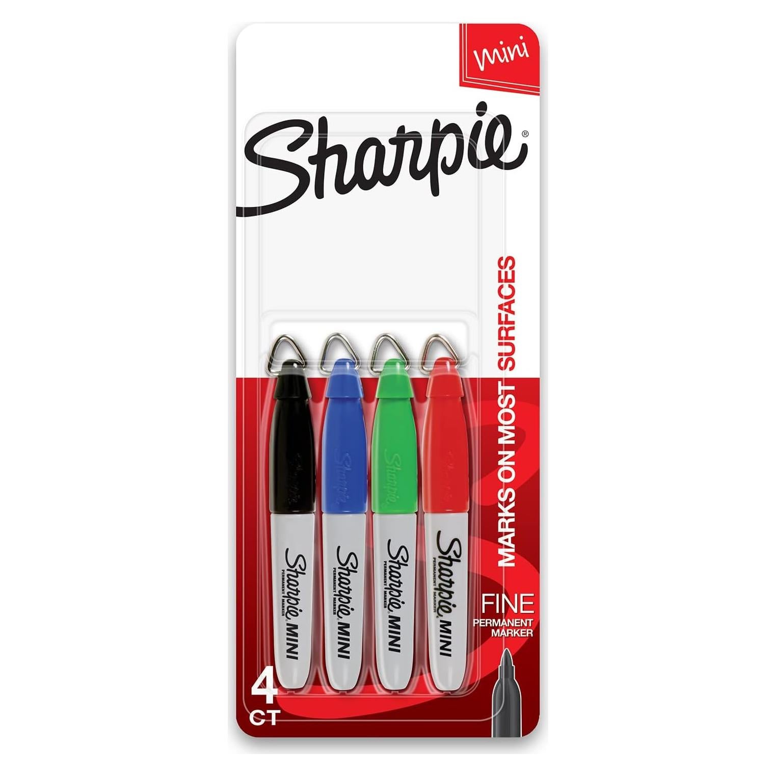 Marcadores Permanentes Mini Sharpie Punta Fina Asortidos 4 Unidades