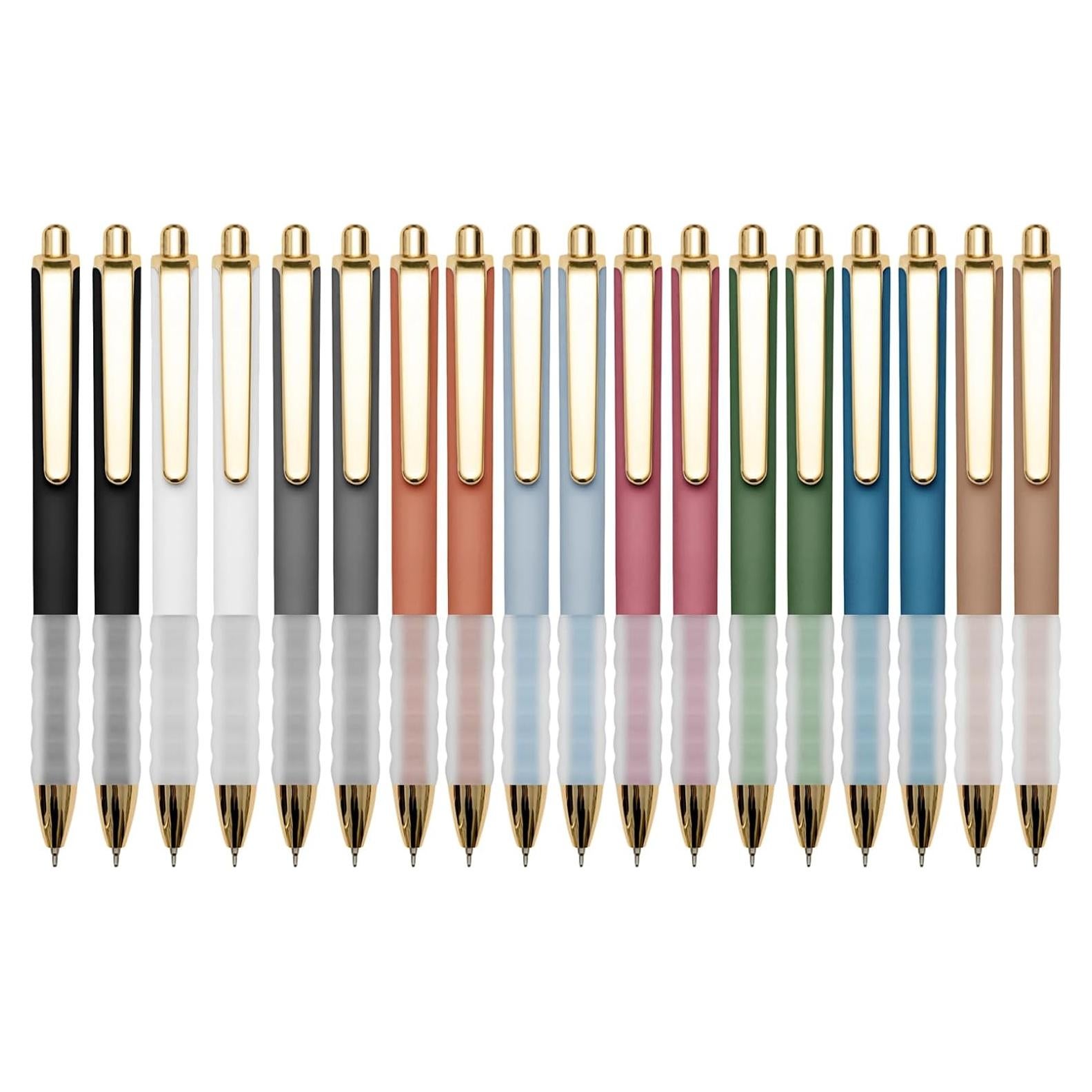 Bolígrafos Retráctiles Linbsunne 1mm Punta Media Negra - 18 Unidades